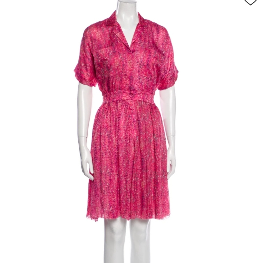 Jason Wu Floral Silk Chiffon Shirt Dress